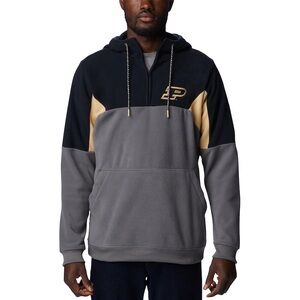 COLUMBIA Purdue University Fleece Quarter Zip Hoodie Size M